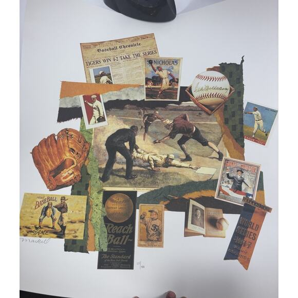 Melissa Markell Limited Edition Lithograph Hand Signed Baseball 221/400